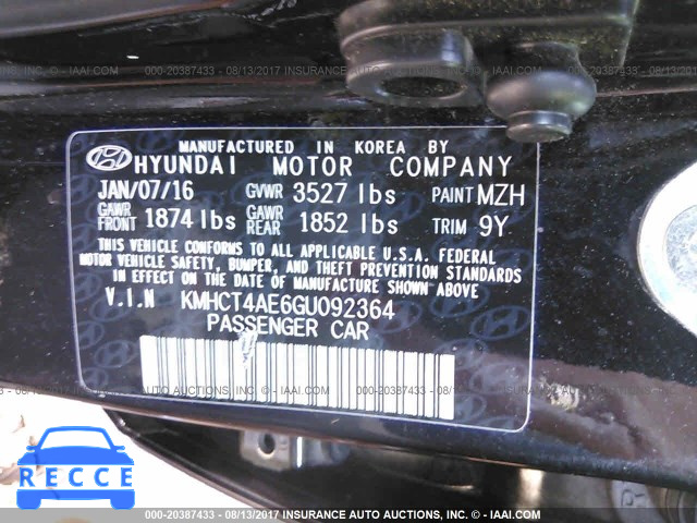 2016 Hyundai Accent SE KMHCT4AE6GU092364 Bild 8