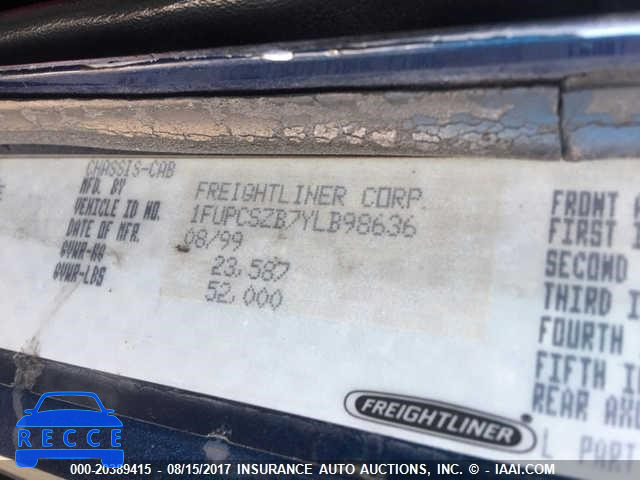 2000 FREIGHTLINER FLD FLD120 1FUPCSZB7YLB98636 image 9