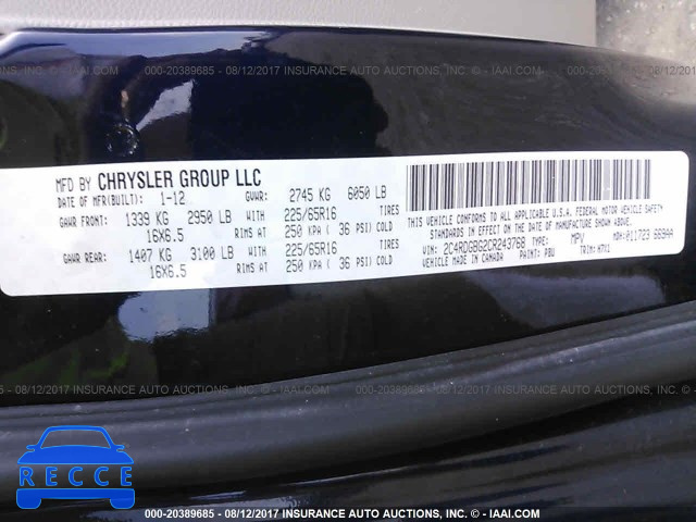 2012 Dodge Grand Caravan 2C4RDGBG2CR243768 image 8