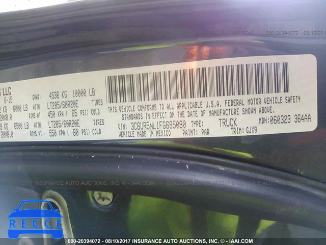 2015 RAM 2500 LARAMIE 3C6UR5NL1FG685080 image 8