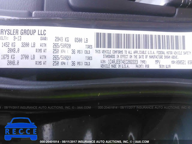 2014 Jeep Grand Cherokee LIMITED 1C4RJEBT4EC282223 image 8