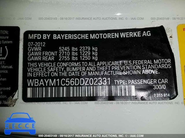 2013 BMW 650 WBAYM1C56DDZ02331 Bild 8