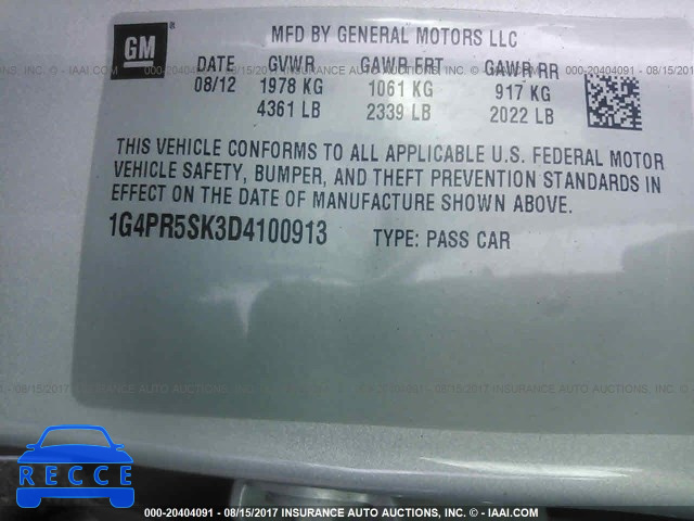 2013 Buick Verano CONVENIENCE 1G4PR5SK3D4100913 image 8