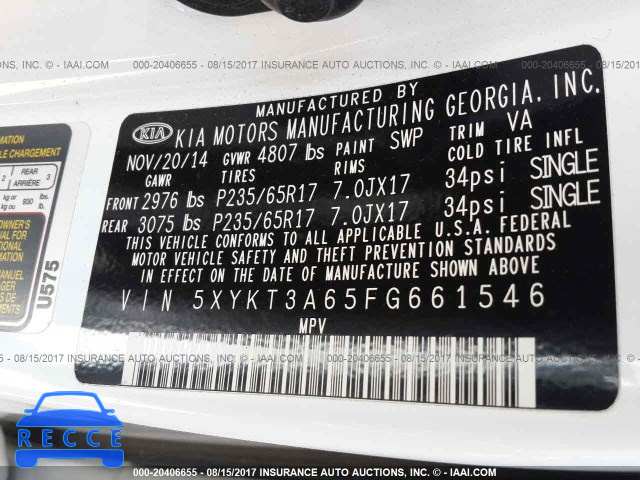 2015 KIA Sorento LX 5XYKT3A65FG661546 image 8