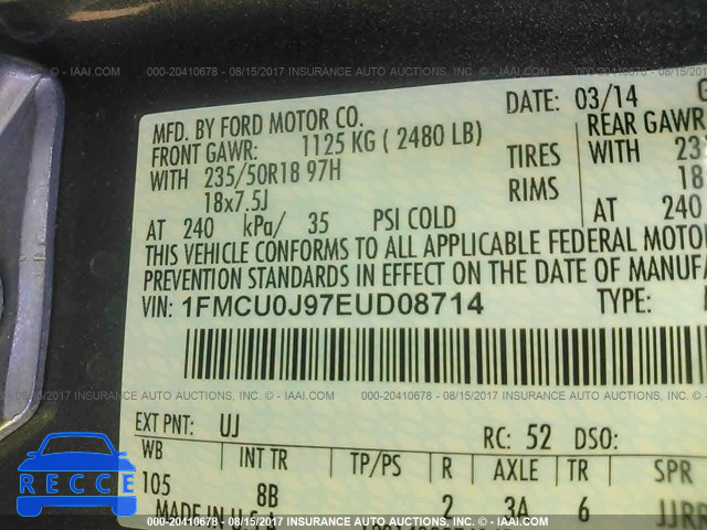 2014 Ford Escape 1FMCU0J97EUD08714 image 8