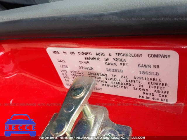 2008 Suzuki Reno KL5JD66Z28K876267 image 8