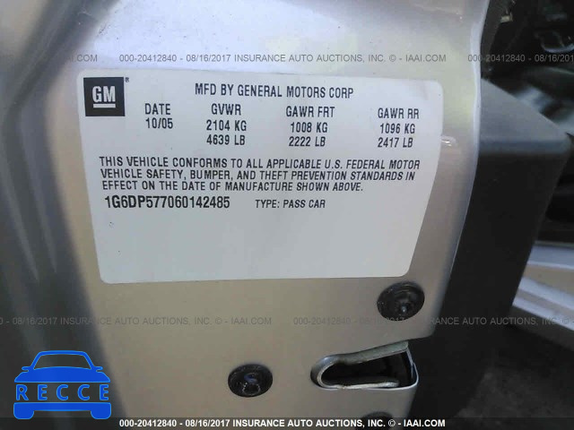 2006 Cadillac CTS 1G6DP577060142485 image 8