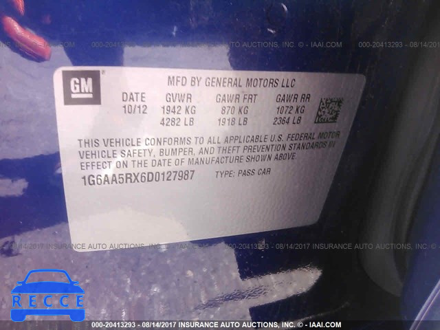 2013 Cadillac ATS 1G6AA5RX6D0127987 image 8