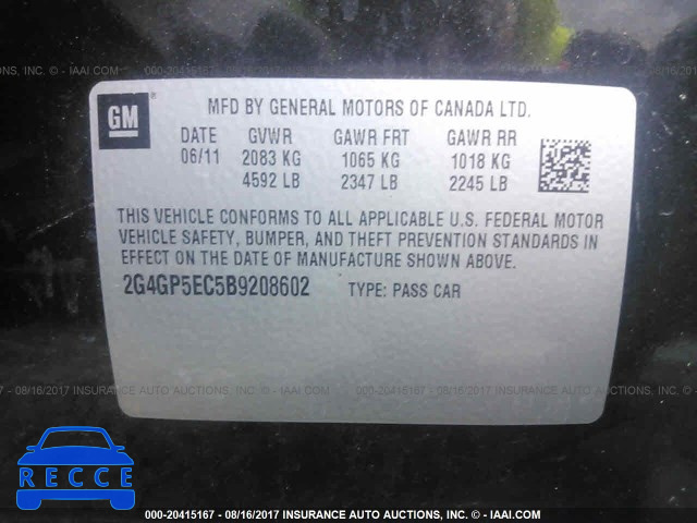 2011 Buick Regal 2G4GP5EC5B9208602 image 6