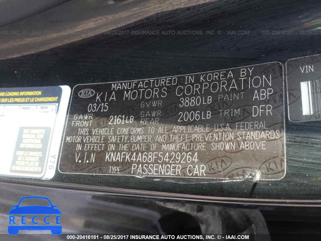 2015 KIA Forte KNAFK4A68F5429264 image 8