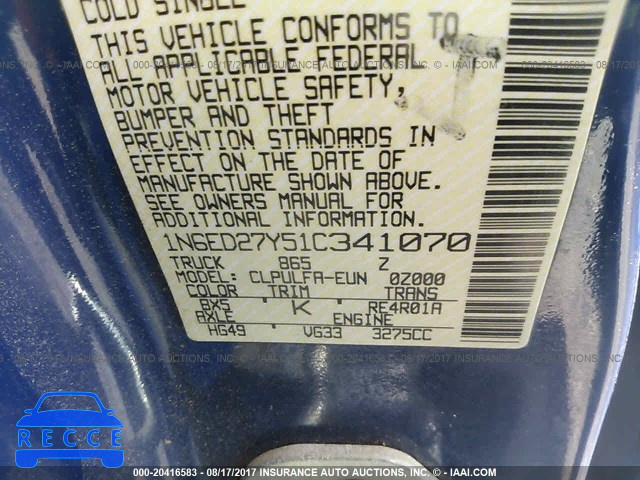 2001 Nissan Frontier CREW CAB XE/CREW CAB SE 1N6ED27Y51C341070 image 8