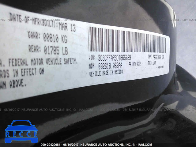 2013 Fiat 500 POP 3C3CFFAR3DT665029 зображення 8