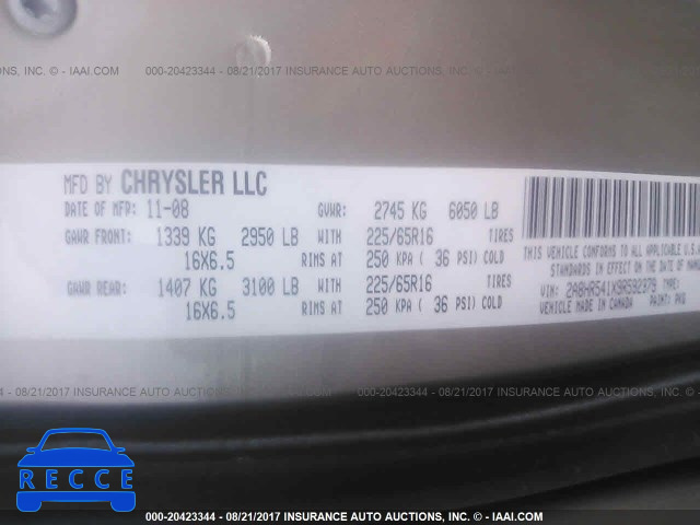 2009 Chrysler Town & Country TOURING 2A8HR541X9R592379 image 8