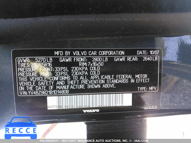 2008 Volvo XC70 YV4BZ982181014808 image 8