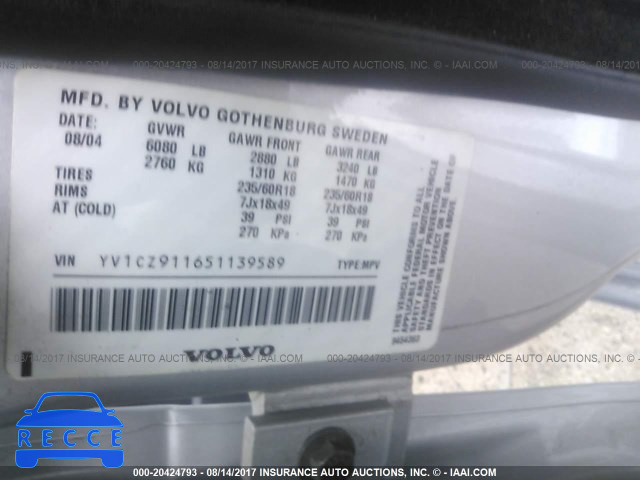 2005 Volvo XC90 YV1CZ911651139589 image 8