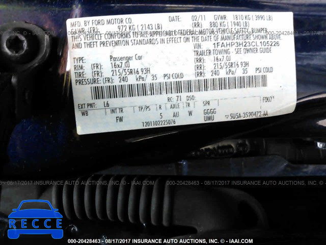 2012 Ford Focus 1FAHP3H23CL105226 image 8
