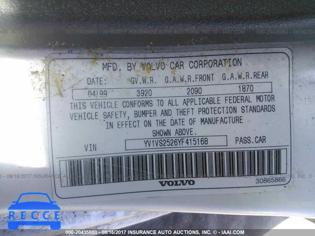 2000 Volvo S40 YV1VS2526YF415168 image 8