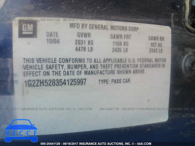 2005 Pontiac G6 GT 1G2ZH528354125997 зображення 8