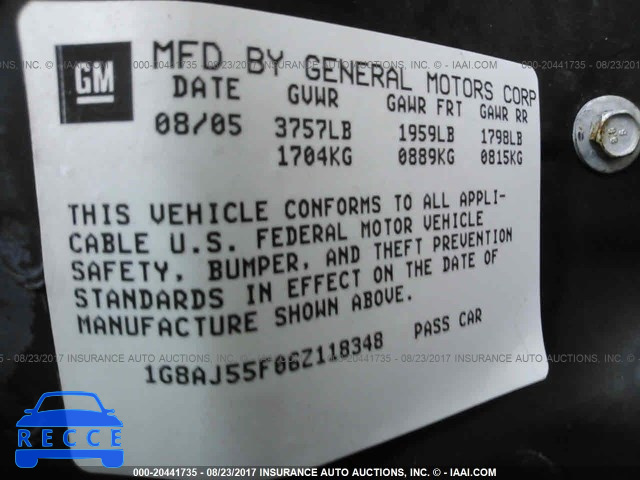 2006 Saturn ION 1G8AJ55F06Z118348 image 7