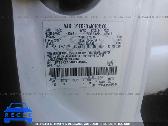 2006 Ford F250 1FTSX21546EB49842 image 8