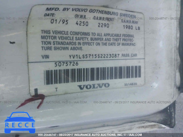 1995 Volvo 850 YV1LS5715S2223087 image 8