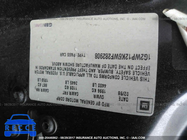 1998 Pontiac Grand Prix 1G2WP12K6WF282908 image 8
