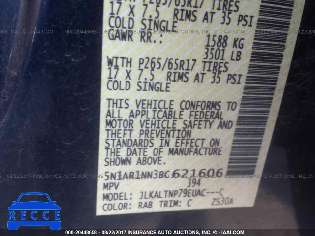 2011 Nissan Pathfinder 5N1AR1NN3BC621606 image 8