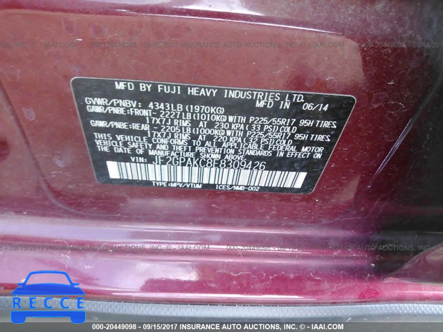 2014 SUBARU XV CROSSTREK JF2GPAKC8E8309426 image 8