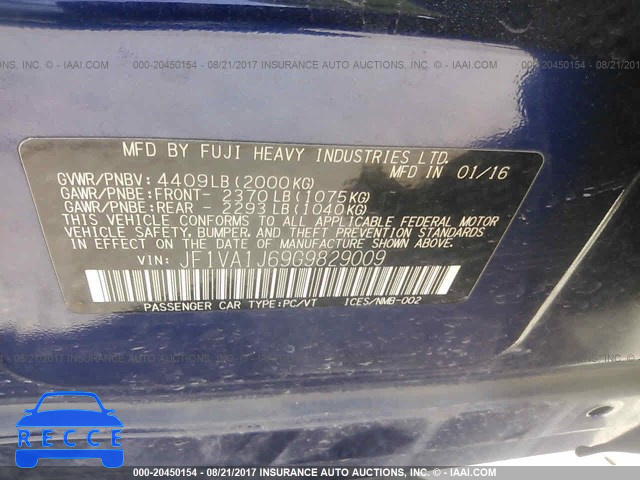 2016 Subaru WRX JF1VA1J69G9829009 зображення 8