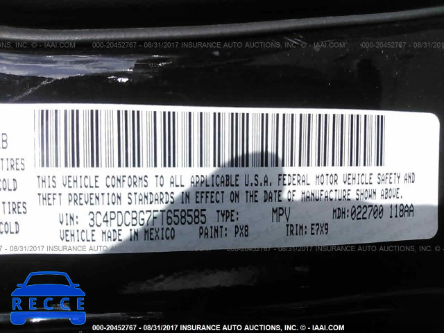 2015 Dodge Journey 3C4PDCBG7FT658585 image 8