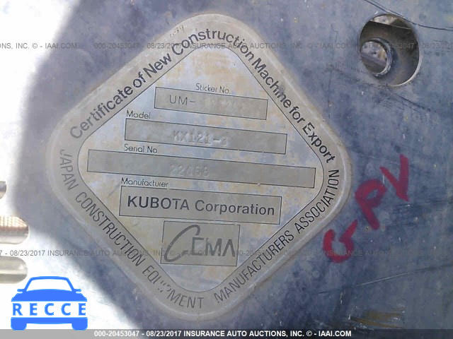 1999 KUBOTA KX121-3 22468 Bild 8