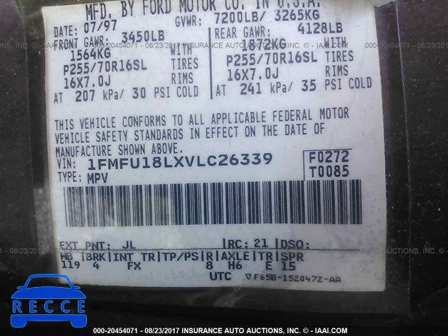 1997 FORD EXPEDITION 1FMFU18LXVLC26339 image 8