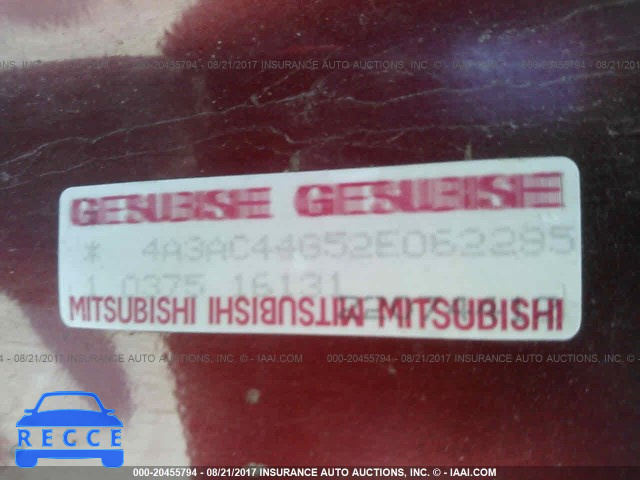 2002 Mitsubishi Eclipse GS 4A3AC44G52E062295 зображення 8