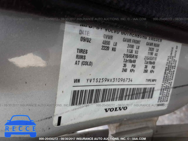 2003 Volvo XC70 YV1SZ59HX31096734 image 8