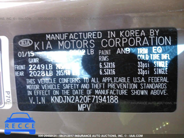 2015 KIA Soul KNDJN2A20F7194188 image 8