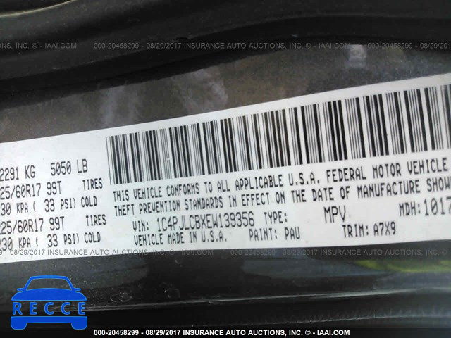 2014 Jeep Cherokee 1C4PJLCBXEW139356 image 8