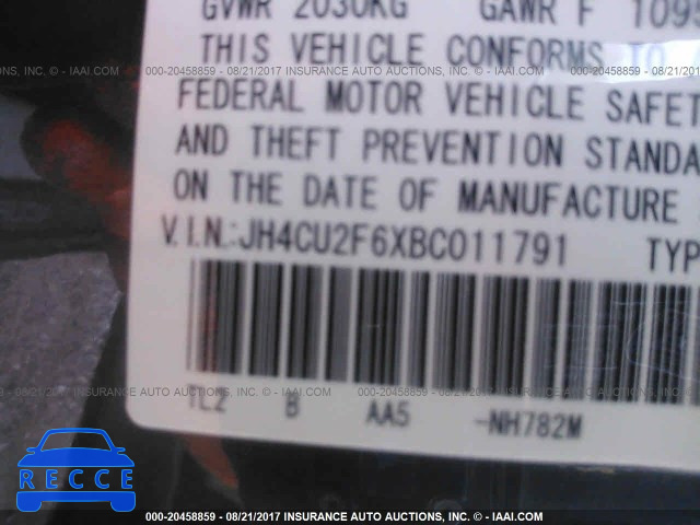 2011 Acura TSX JH4CU2F6XBC011791 зображення 8