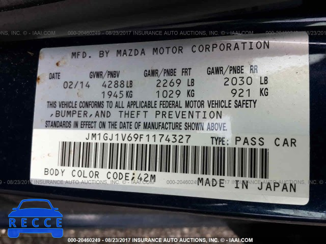 2015 MAZDA 6 TOURING JM1GJ1V69F1174327 image 8