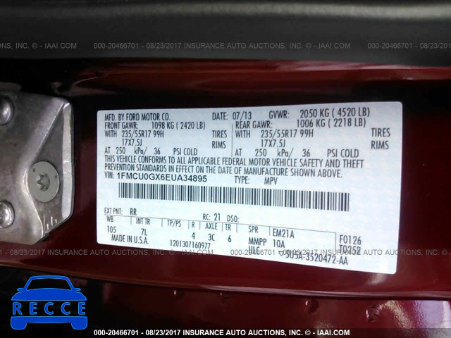 2014 Ford Escape 1FMCU0GX6EUA34895 image 8