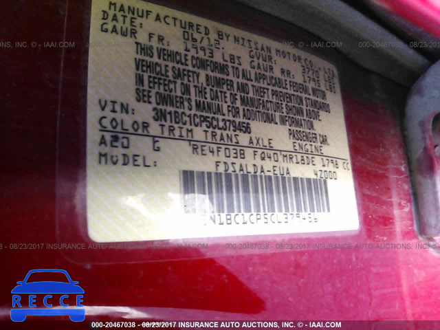 2012 NISSAN VERSA 3N1BC1CP5CL379456 image 8