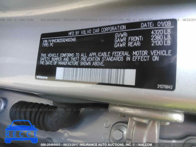 2009 Volvo S40 YV1MS382592460348 зображення 8