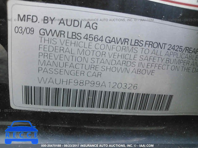 2009 Audi A3 WAUHF98P99A120326 image 8