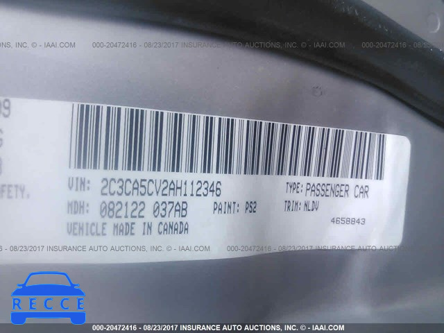 2010 Chrysler 300 2C3CA5CV2AH112346 image 8