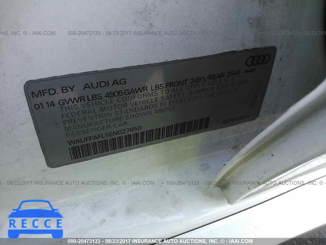 2014 Audi A4 WAUFFAFL5EN027850 зображення 8