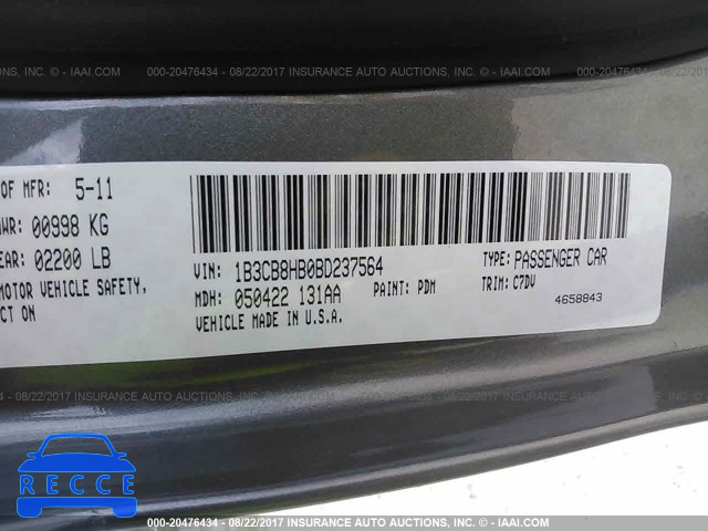 2011 Dodge Caliber 1B3CB8HB0BD237564 image 8