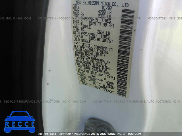 2002 Nissan Frontier KING CAB XE 1N6DD26S52C341371 зображення 8