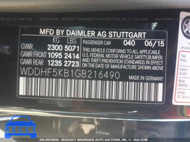 2016 Mercedes-benz E 350 WDDHF5KB1GB216490 image 8