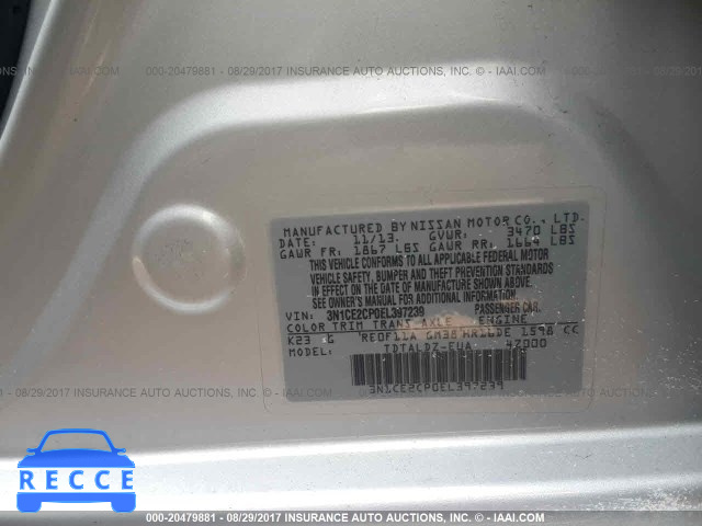 2014 Nissan Versa Note 3N1CE2CP0EL397239 image 8