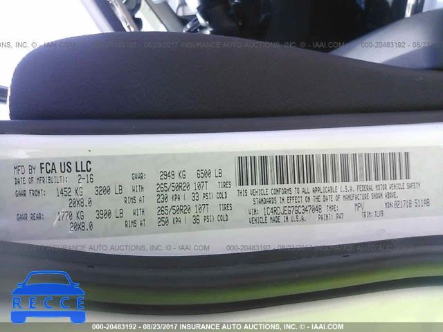 2016 DODGE DURANGO CITADEL 1C4RDJEG7GC347048 image 8
