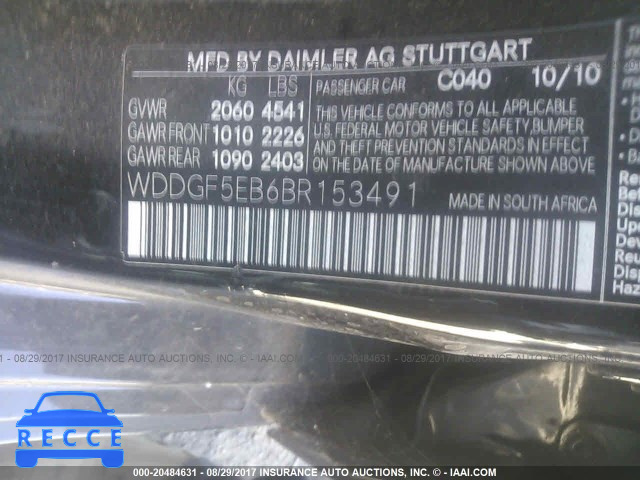 2011 Mercedes-benz C WDDGF5EB6BR153491 image 8